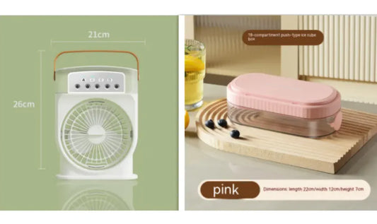 USB Air Cooler with Mist & LED Light